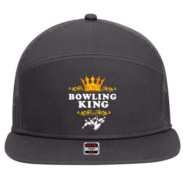 Bowling King 7 Panel Mesh Trucker Snapback Hat