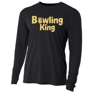 Bowling King Bowling Ball Bowlingpin Gift Cooling Performance Long Sleeve Crew