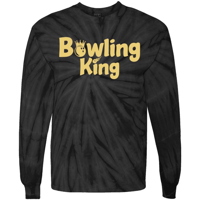 Bowling King Bowling Ball Bowlingpin Gift Tie-Dye Long Sleeve Shirt