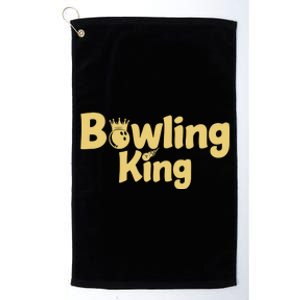 Bowling King Bowling Ball Bowlingpin Gift Platinum Collection Golf Towel