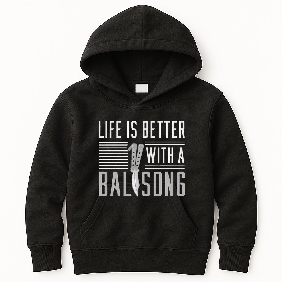Balisong Knife Batangas Butterfly Folding Pocketknife Kids Hoodie