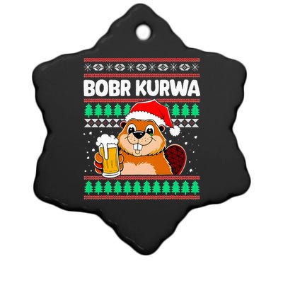 Bobr Kurwa Bober X Xmas Christmas Beer Ceramic Star Ornament