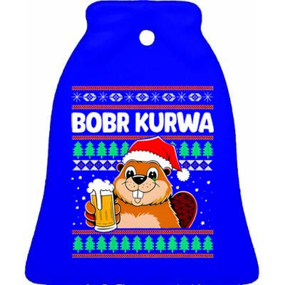 Bobr Kurwa Bober X Xmas Christmas Beer Ceramic Bell Ornament