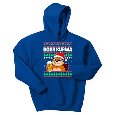 Bobr Kurwa Bober X Xmas Christmas Beer Kids Hoodie