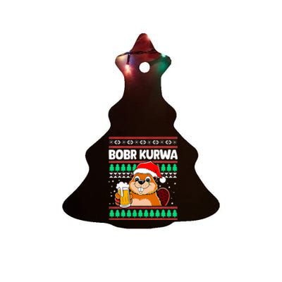 Bobr Kurwa Bober X Xmas Christmas Beer Ceramic Tree Ornament