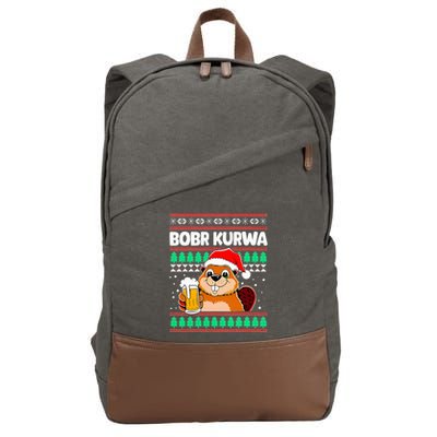Bobr Kurwa Bober X Xmas Christmas Beer Cotton Canvas Backpack