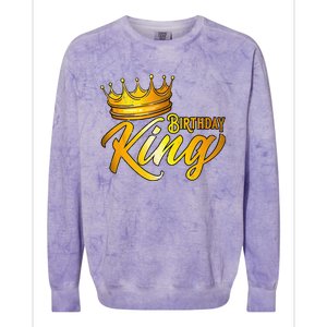 Birthday King Birthday Funny Birthday Colorblast Crewneck Sweatshirt