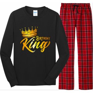 Birthday King Birthday Funny Birthday Long Sleeve Pajama Set