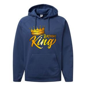 Birthday King Birthday Funny Birthday Performance Fleece Hoodie