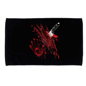 Bloody Knife Blood Stained Blood Splatter Funny Microfiber Hand Towel