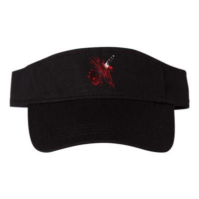 Bloody Knife Blood Stained Blood Splatter Funny Valucap Bio-Washed Visor