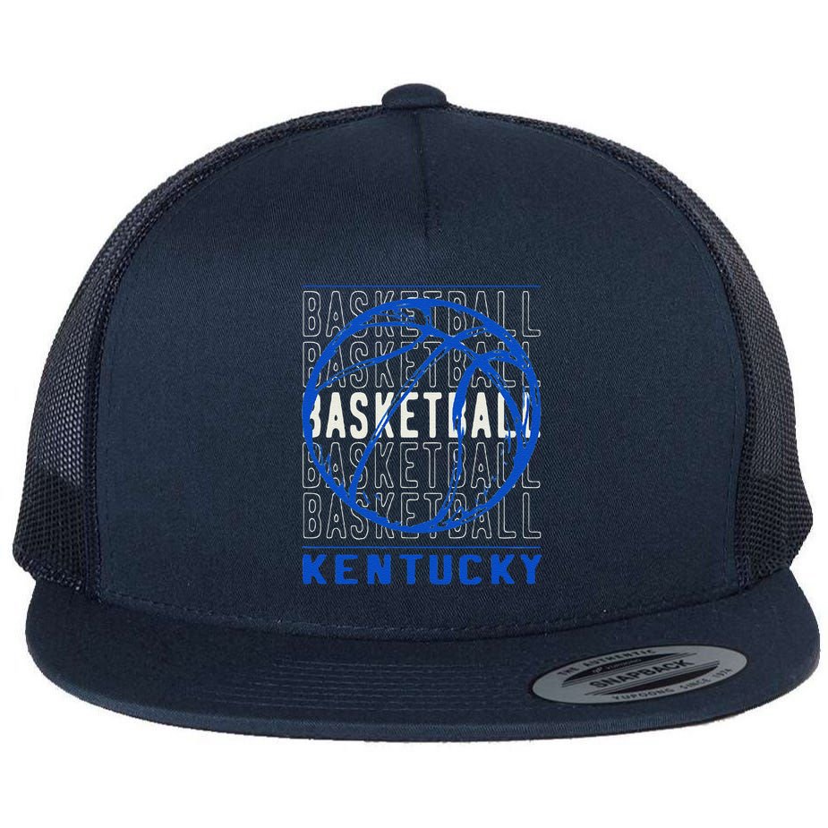 Basketball Kentucky Flat Bill Trucker Hat