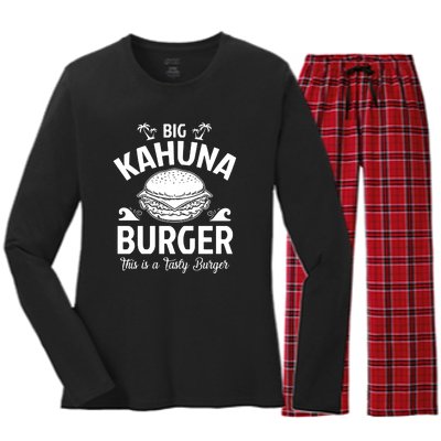 Big Kahuna Burger This Is Tasty Burger Women's Long Sleeve Flannel Pajama Set 