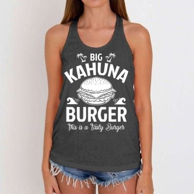 Big Kahuna Burger This Is Tasty Burger Women's Knotted Racerback Tank