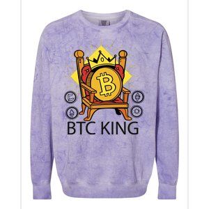 Bitcoin King Colorblast Crewneck Sweatshirt