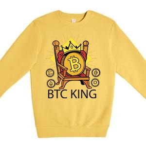 Bitcoin King Premium Crewneck Sweatshirt