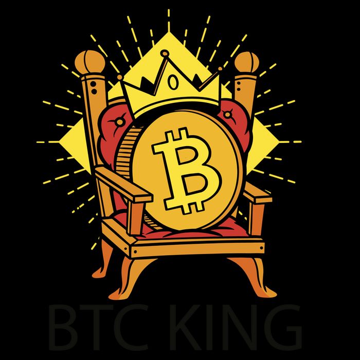 Bitcoin King Stripe Pom Pom Beanie