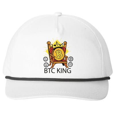 Bitcoin King Snapback Five-Panel Rope Hat