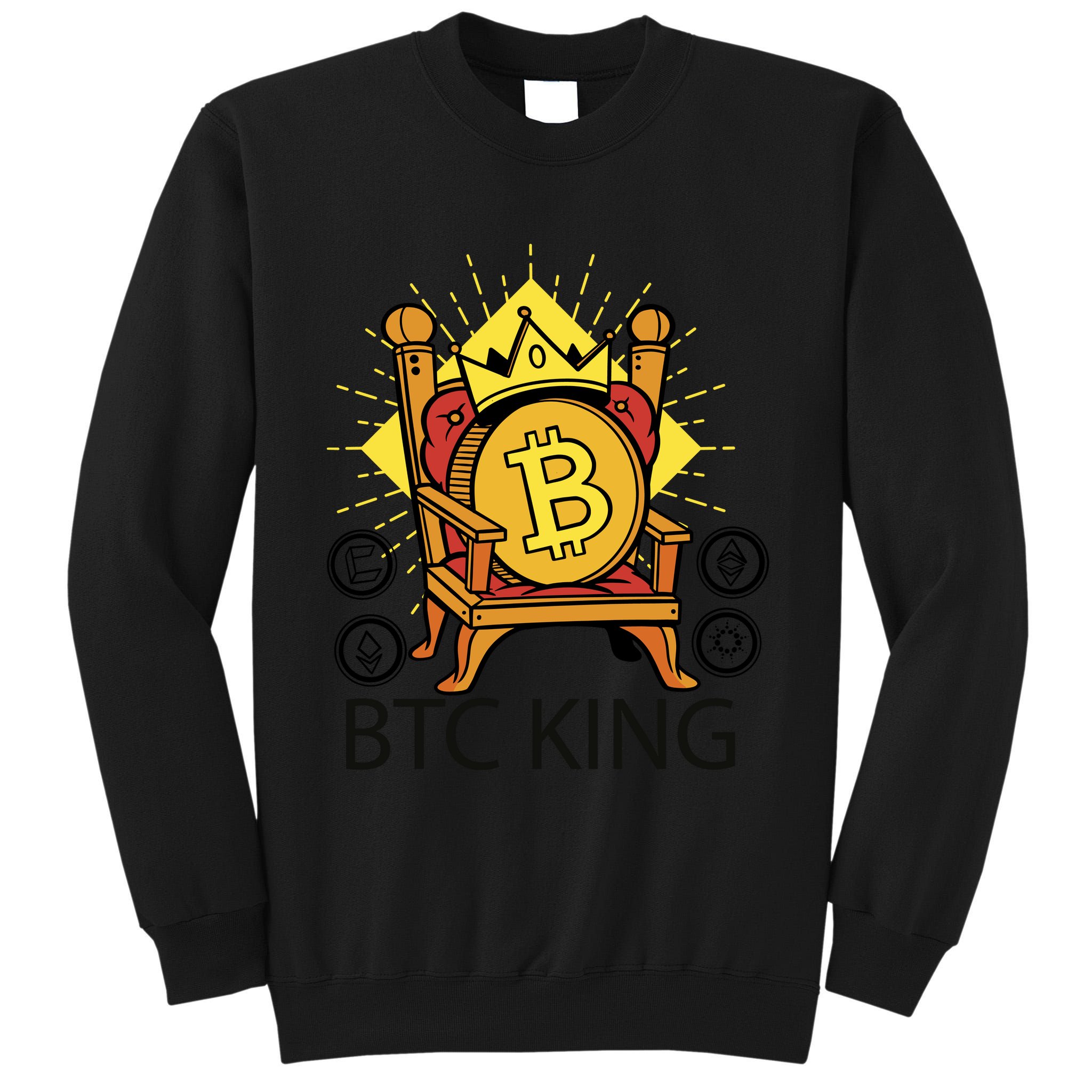 Bitcoin King Tall Sweatshirt