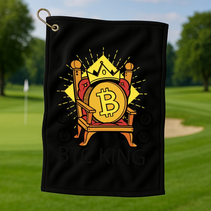 Bitcoin King Golf Towel