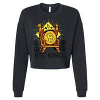 Bitcoin King Cropped Pullover Crew