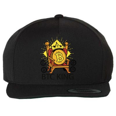 Bitcoin King Wool Snapback Cap