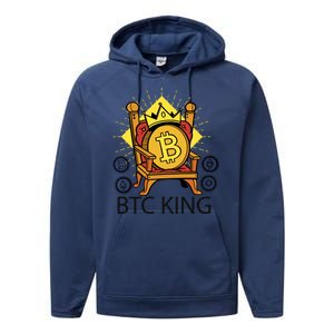 Bitcoin King Performance Fleece Hoodie