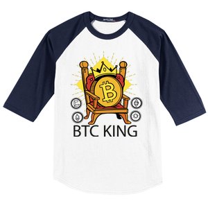 Bitcoin King Baseball Sleeve Shirt