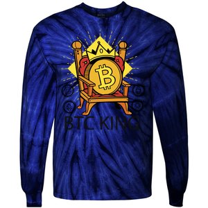 Bitcoin King Tie-Dye Long Sleeve Shirt