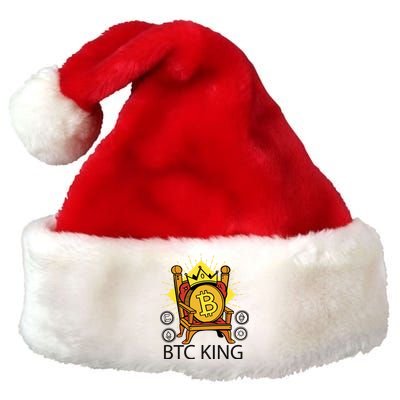 Bitcoin King Premium Christmas Santa Hat