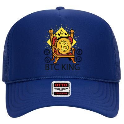 Bitcoin King High Crown Mesh Back Trucker Hat