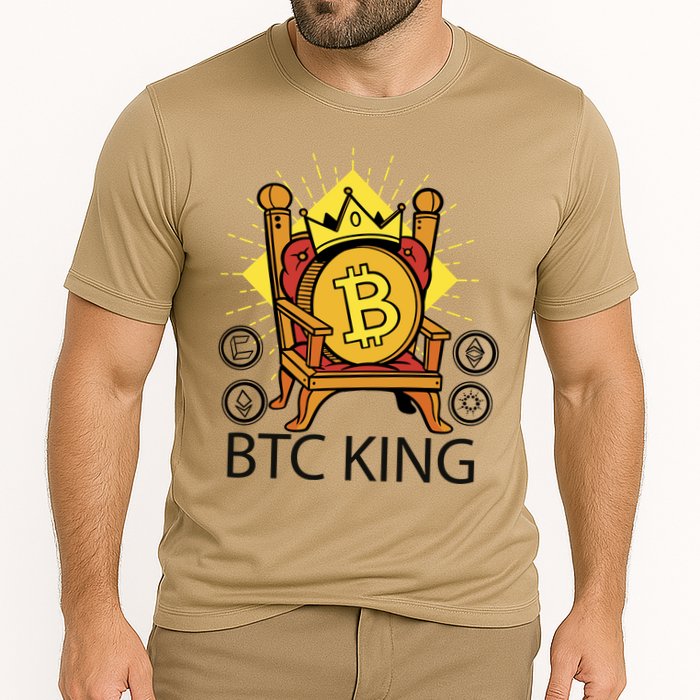 Bitcoin King Cooling Performance Crew T-Shirt