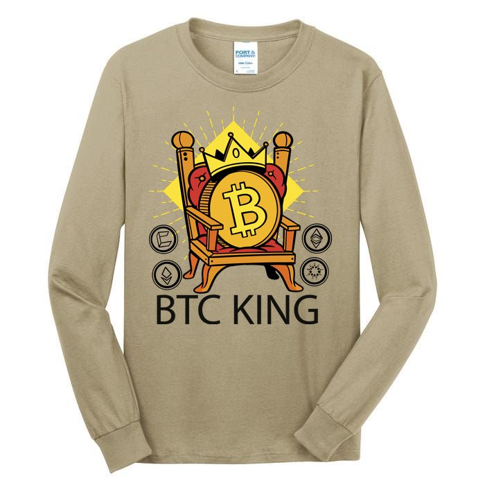 Bitcoin King Tall Long Sleeve T-Shirt