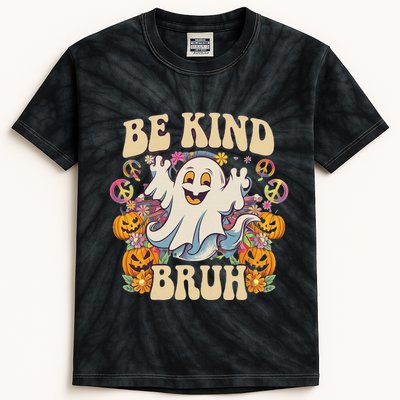 Be Kind Bruh Groovy Ghoul Unity Day Orange Women Halloween Kids Tie-Dye T-Shirt