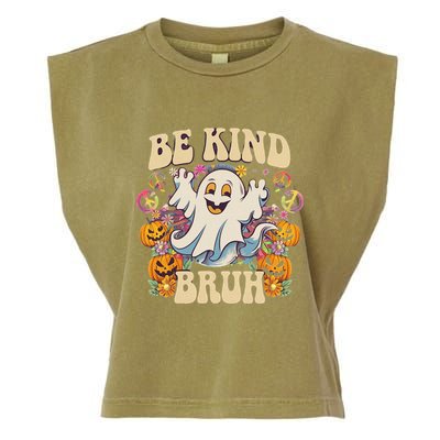 Be Kind Bruh Groovy Ghoul Unity Day Orange Women Halloween Garment-Dyed Women's Muscle Tee