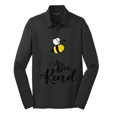 Be Kind Bee Kind Unity Day Orange Teacher Anti Bullying Silk Touch Performance Long Sleeve Polo