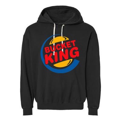 Bucket King Basketball Player Hoops Culture Garment-Dyed Fleece Hoodie