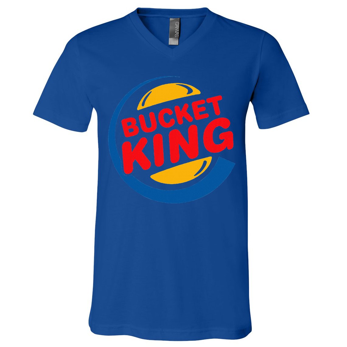 Bucket King Basketball Player Hoops Culture V-Neck T-Shirt