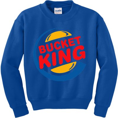 Bucket King Basketball Player Hoops Culture Kids Sweatshirt