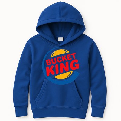 Bucket King Basketball Player Hoops Culture Kids Hoodie