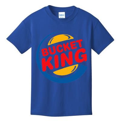 Bucket King Basketball Player Hoops Culture Kids T-Shirt
