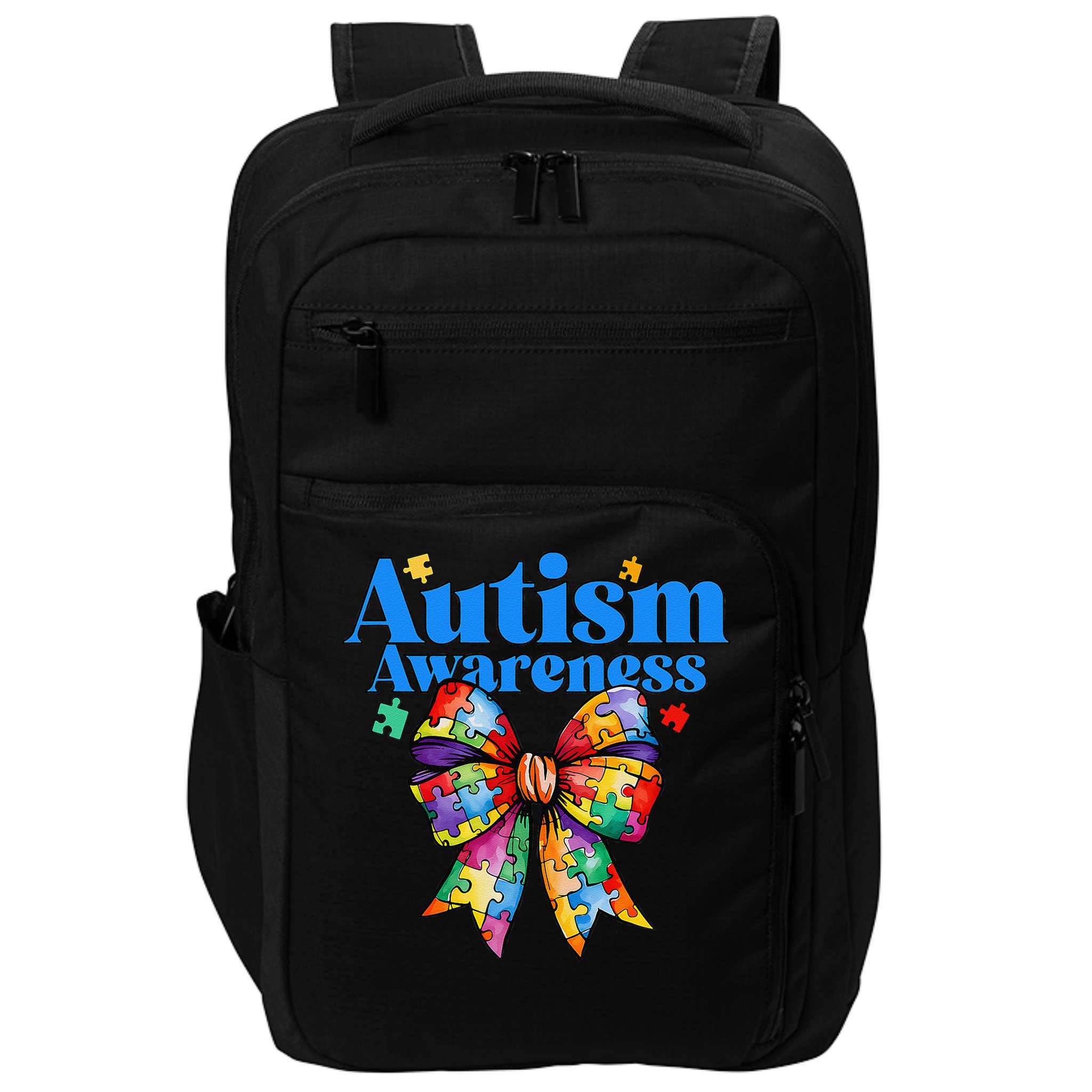 Be Kind Bow Autism Awareness Autism Support Love Impact Tech Backpack