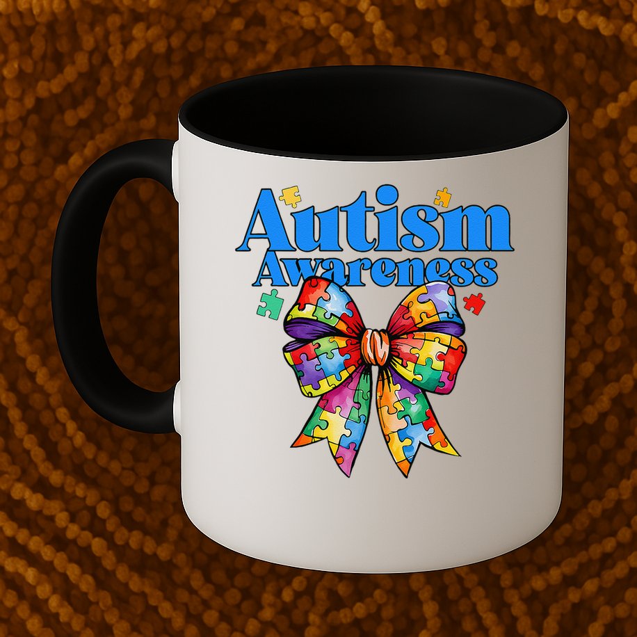 Be Kind Bow Autism Awareness Autism Support Love Mug
