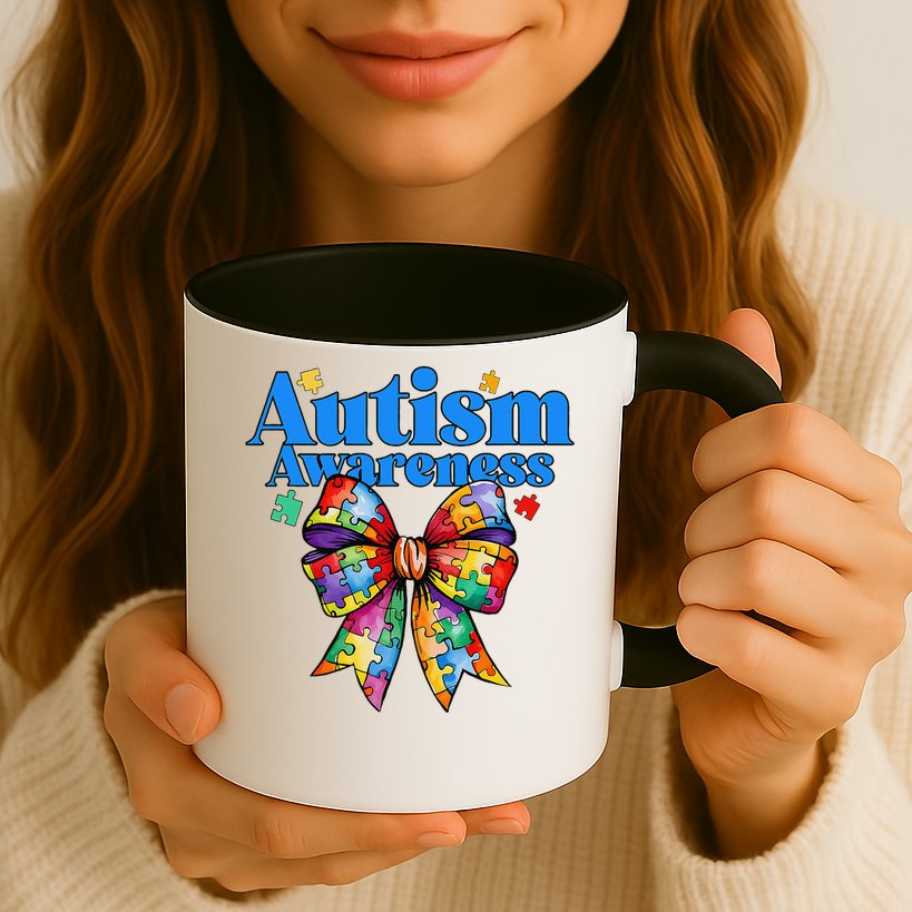 Be Kind Bow Autism Awareness Autism Support Love Mug
