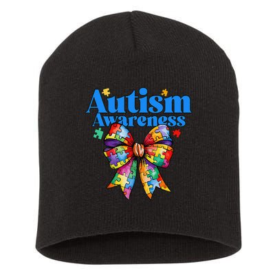 Be Kind Bow Autism Awareness Autism Support Love Short Acrylic Beanie