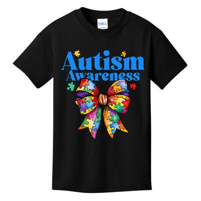 Be Kind Bow Autism Awareness Autism Support Love Kids T-Shirt