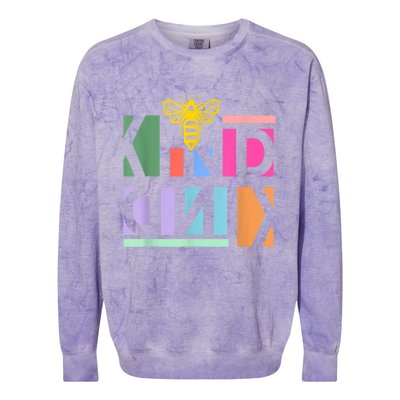 Be Kind Be A Kind Human Colorblast Crewneck Sweatshirt