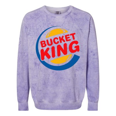 Bucket King Basketball Player Hoops Culture Funny Colorblast Crewneck Sweatshirt