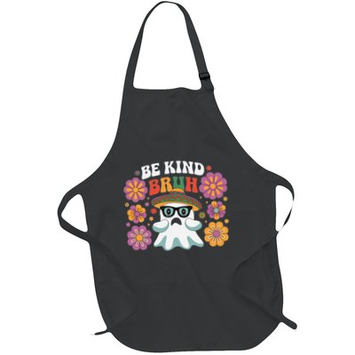 Be Kind Bruh Groovy Ghoul Unity Day Orange Women Halloween Apron