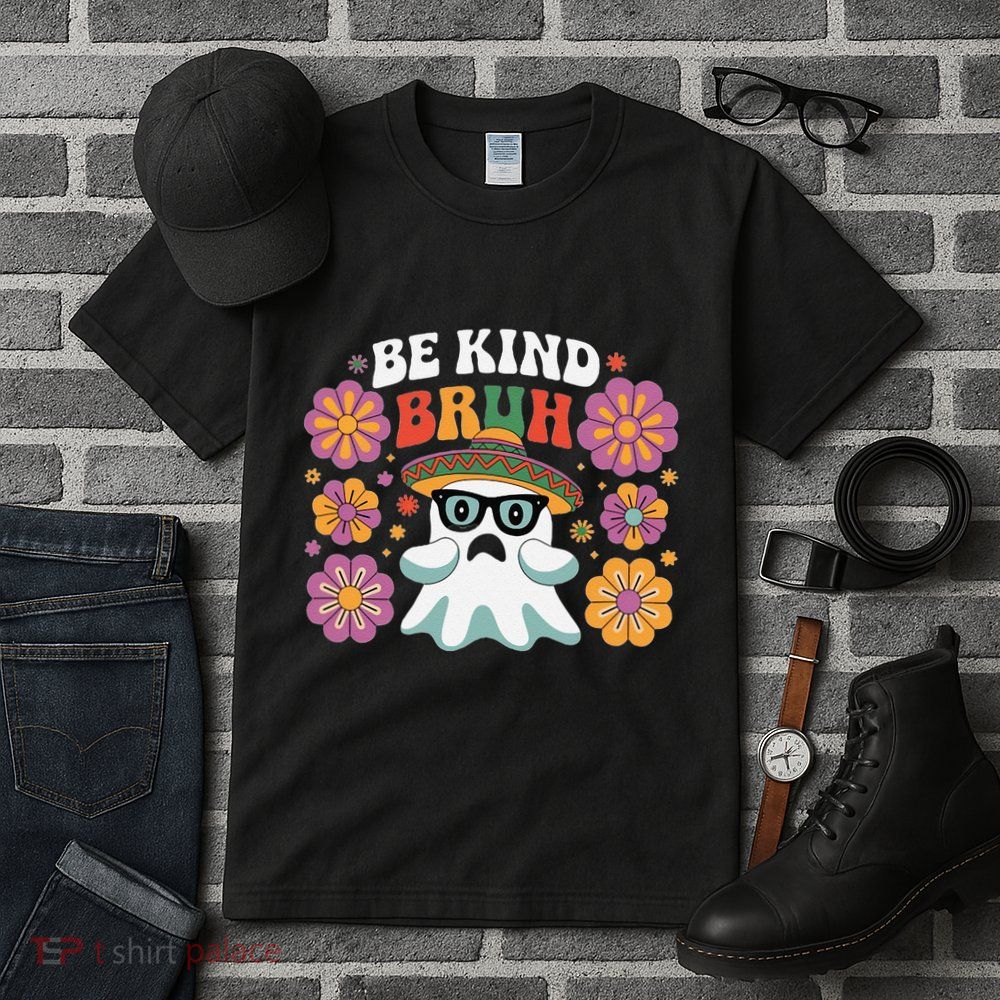 Be Kind Bruh Groovy Ghoul Unity Day Orange Women Halloween Tall T-Shirt